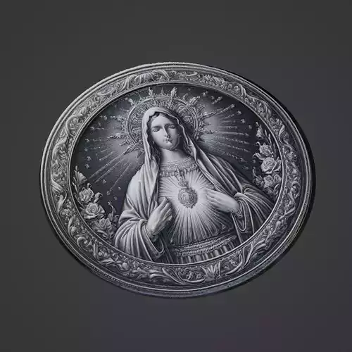 Virgin Mary Christianity Medallion