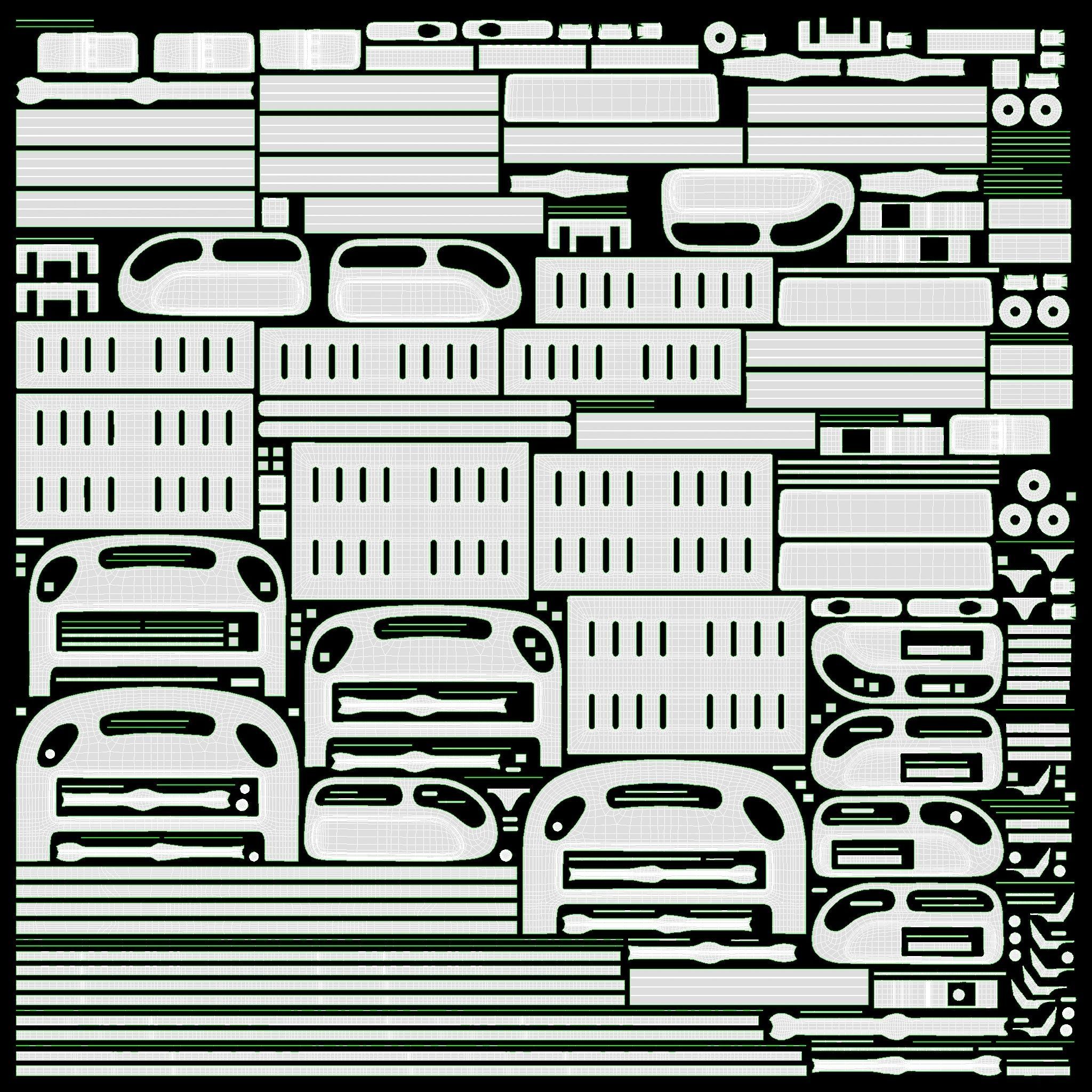 Medical Adjustable Five Functions Hospital Bed with Mattress 3D model_10