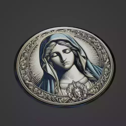 Virgin Mary Christianity Medallion