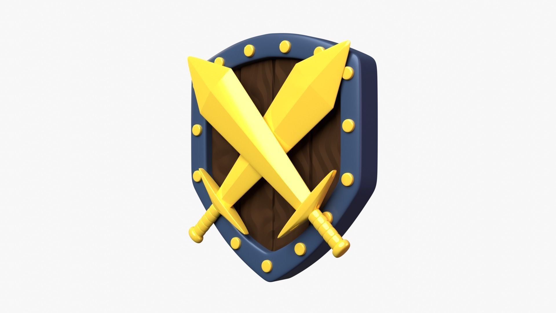 Golden Tier 3D Illustration 3D model_3