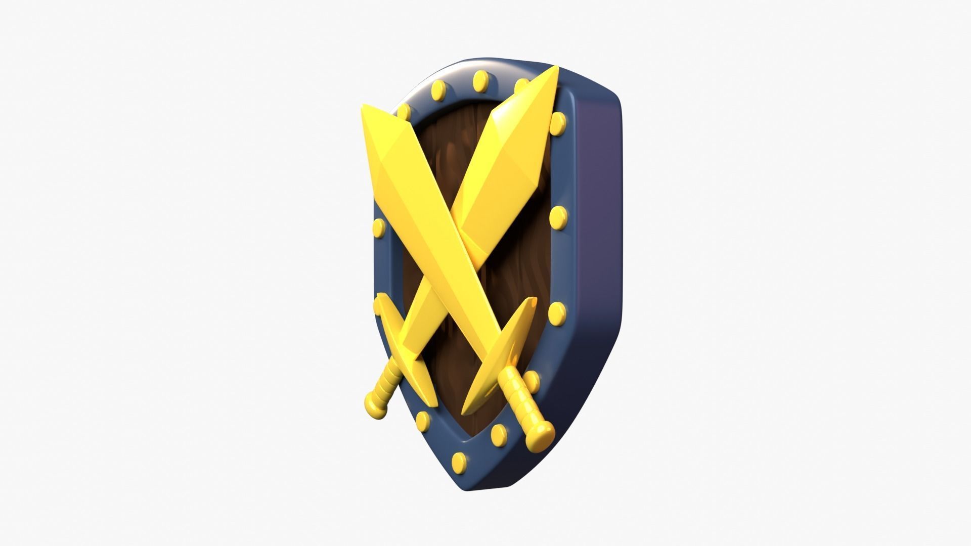 Golden Tier 3D Illustration 3D model_4