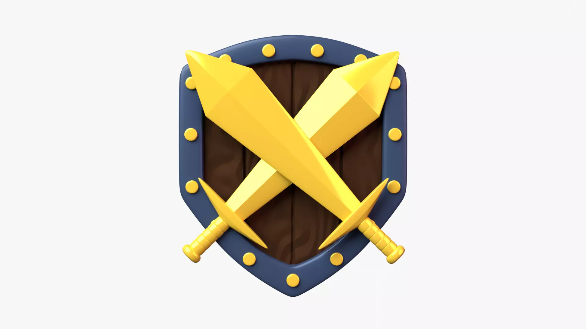 Golden Tier 3D Illustration 3D model_0