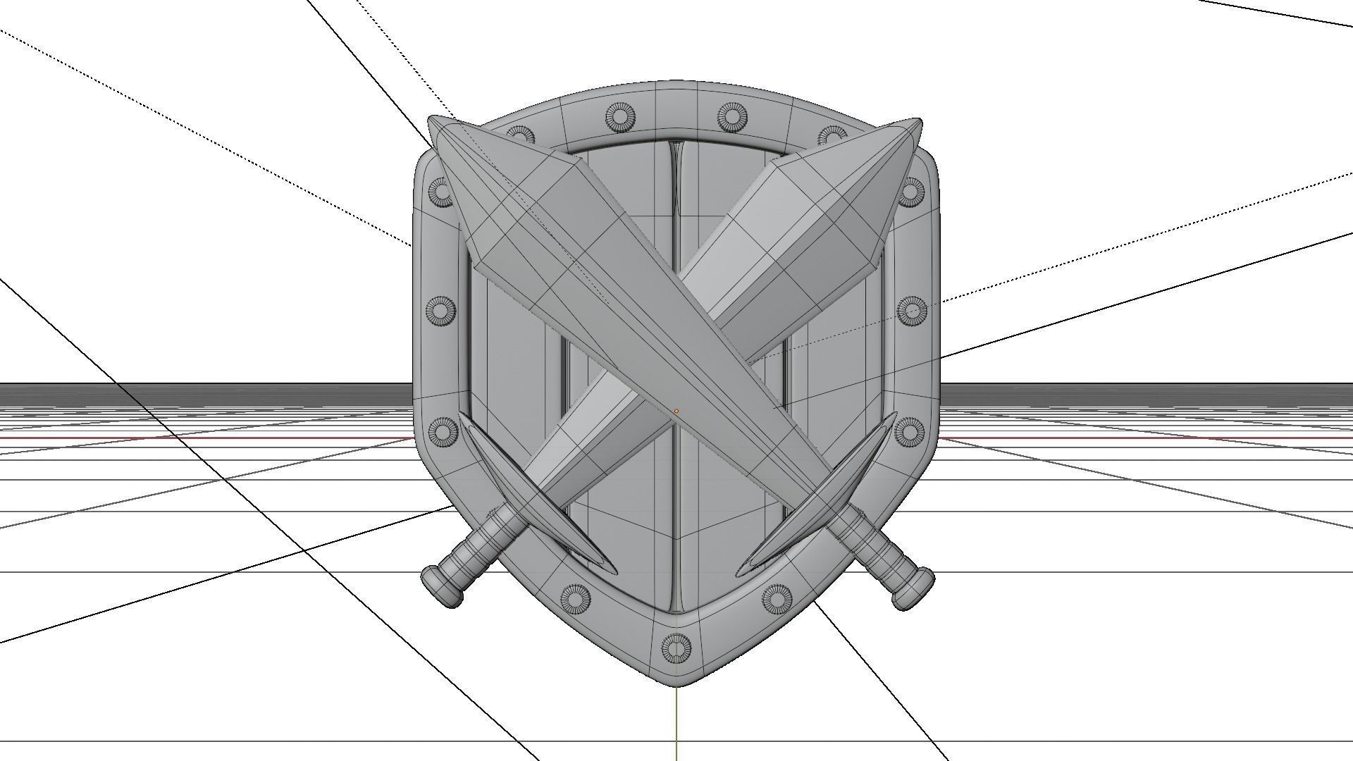 Golden Tier 3D Illustration 3D model_1