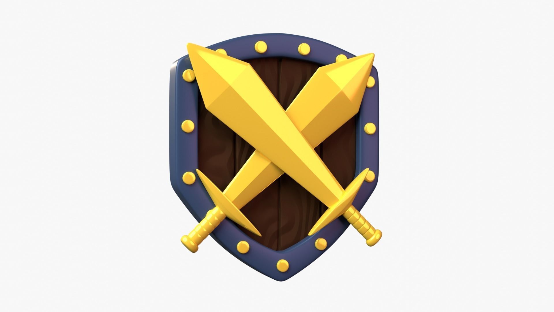 Golden Tier 3D Illustration 3D model_19