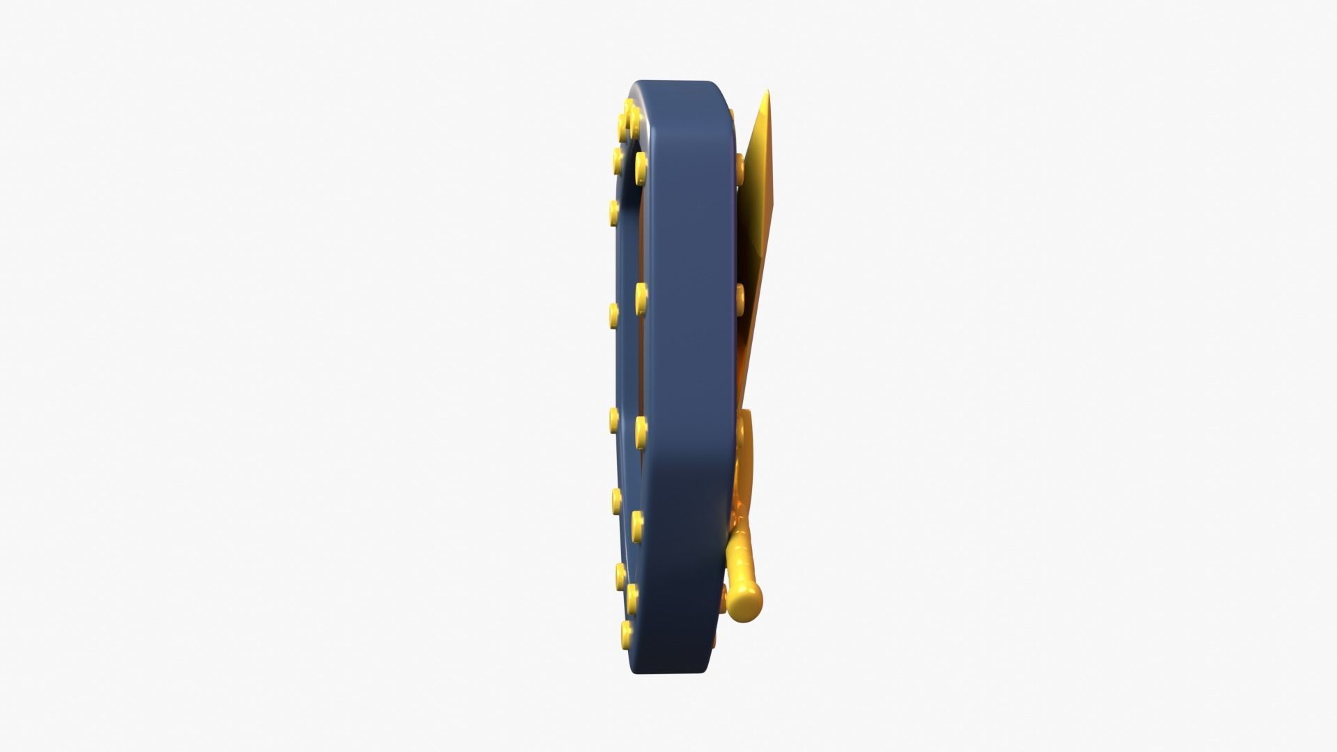 Golden Tier 3D Illustration 3D model_15