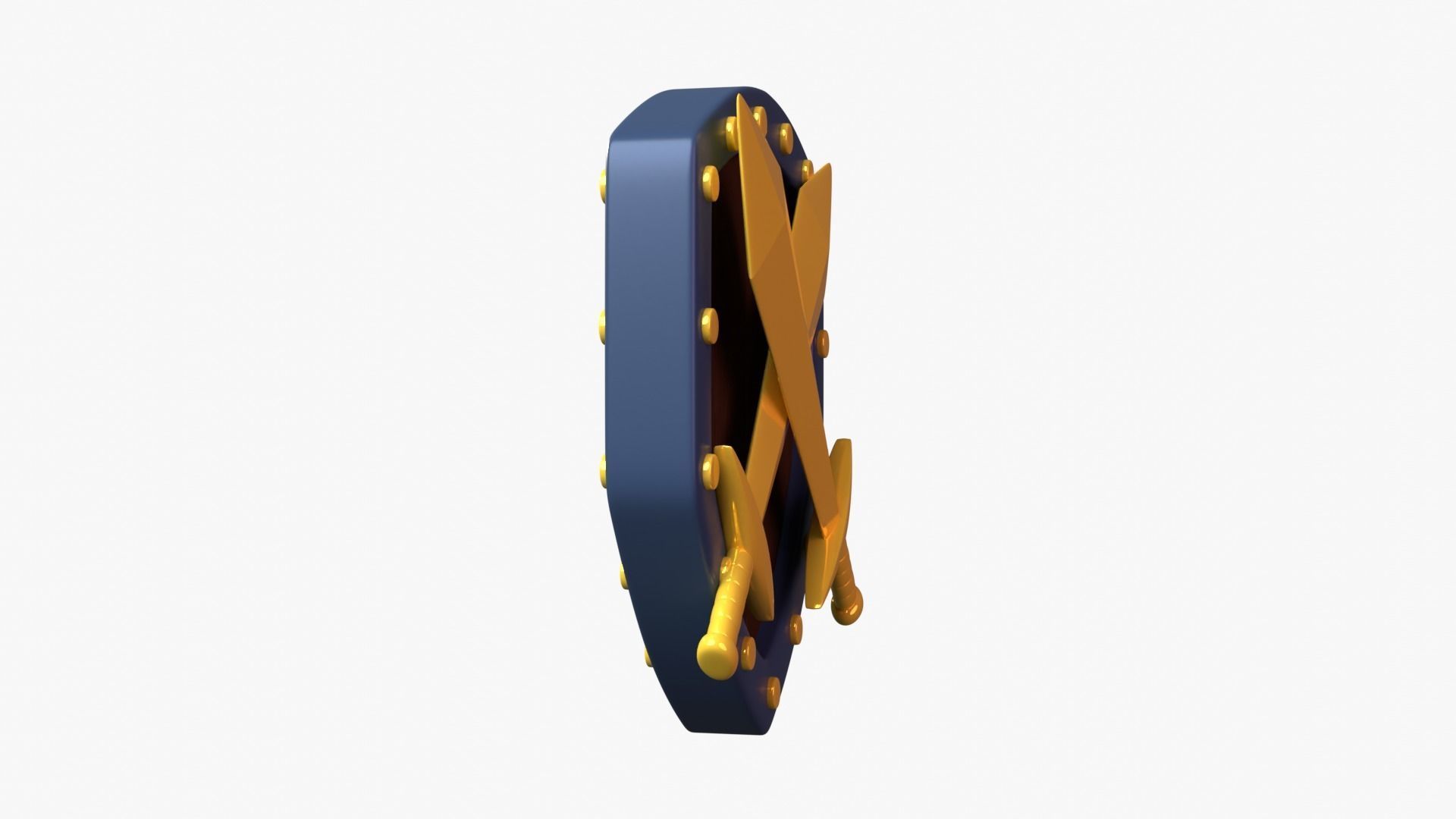 Golden Tier 3D Illustration 3D model_16