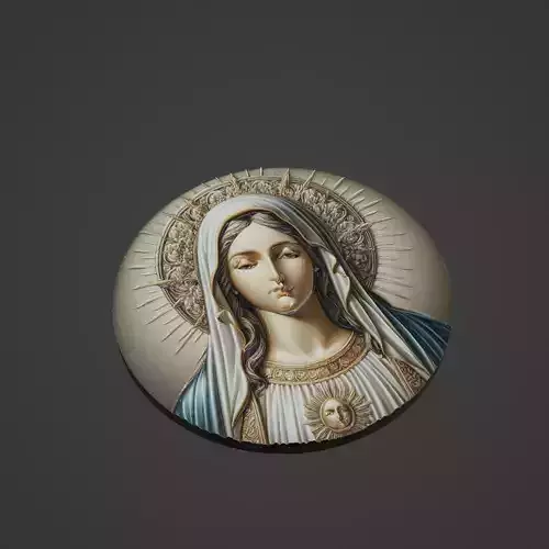 Virgin Mary Christianity Medallion