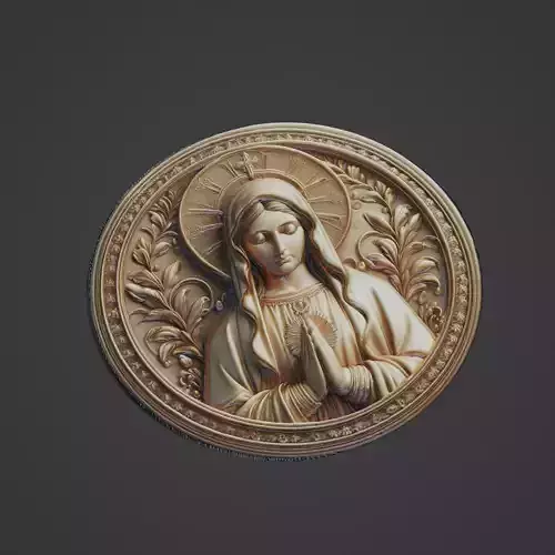 Virgin Mary Christianity Medallion