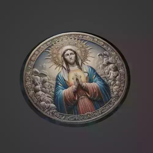 Virgin Mary Christianity Medallion