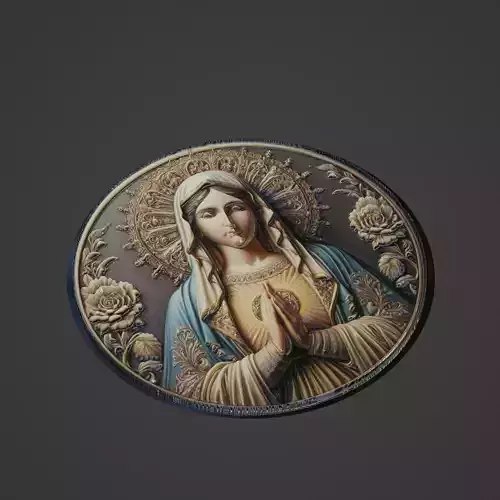 Virgin Mary Christianity Medallion