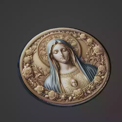 Virgin Mary Christianity Medallion