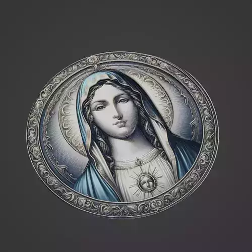 Virgin Mary Christianity Medallion