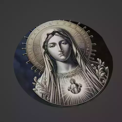 Virgin Mary Christianity Medallion