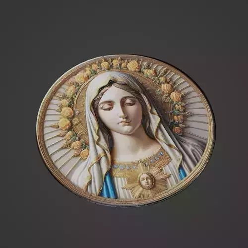 Virgin Mary Christianity Medallion