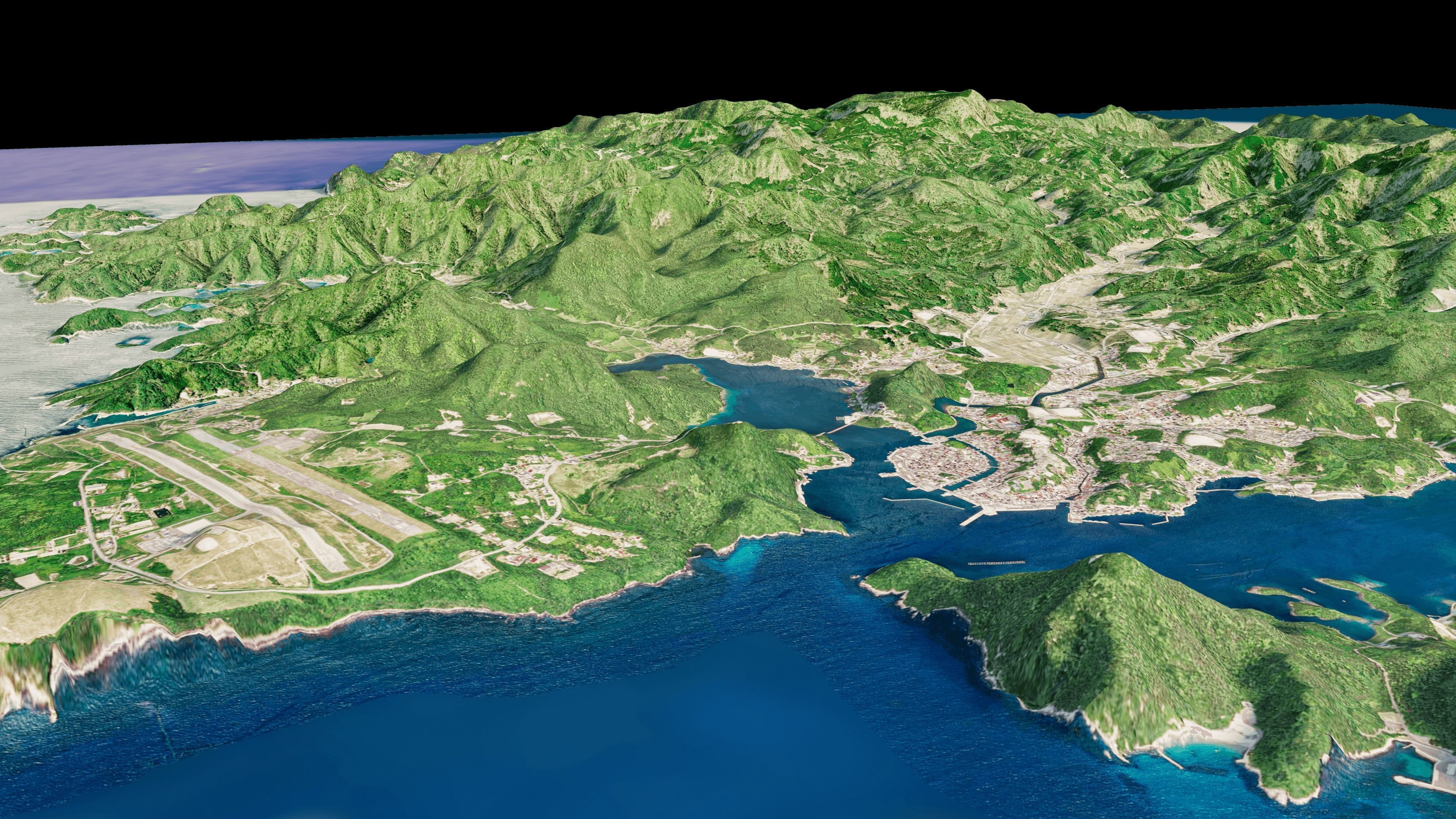 Dogojima island full 3d model terrain 3D model_2