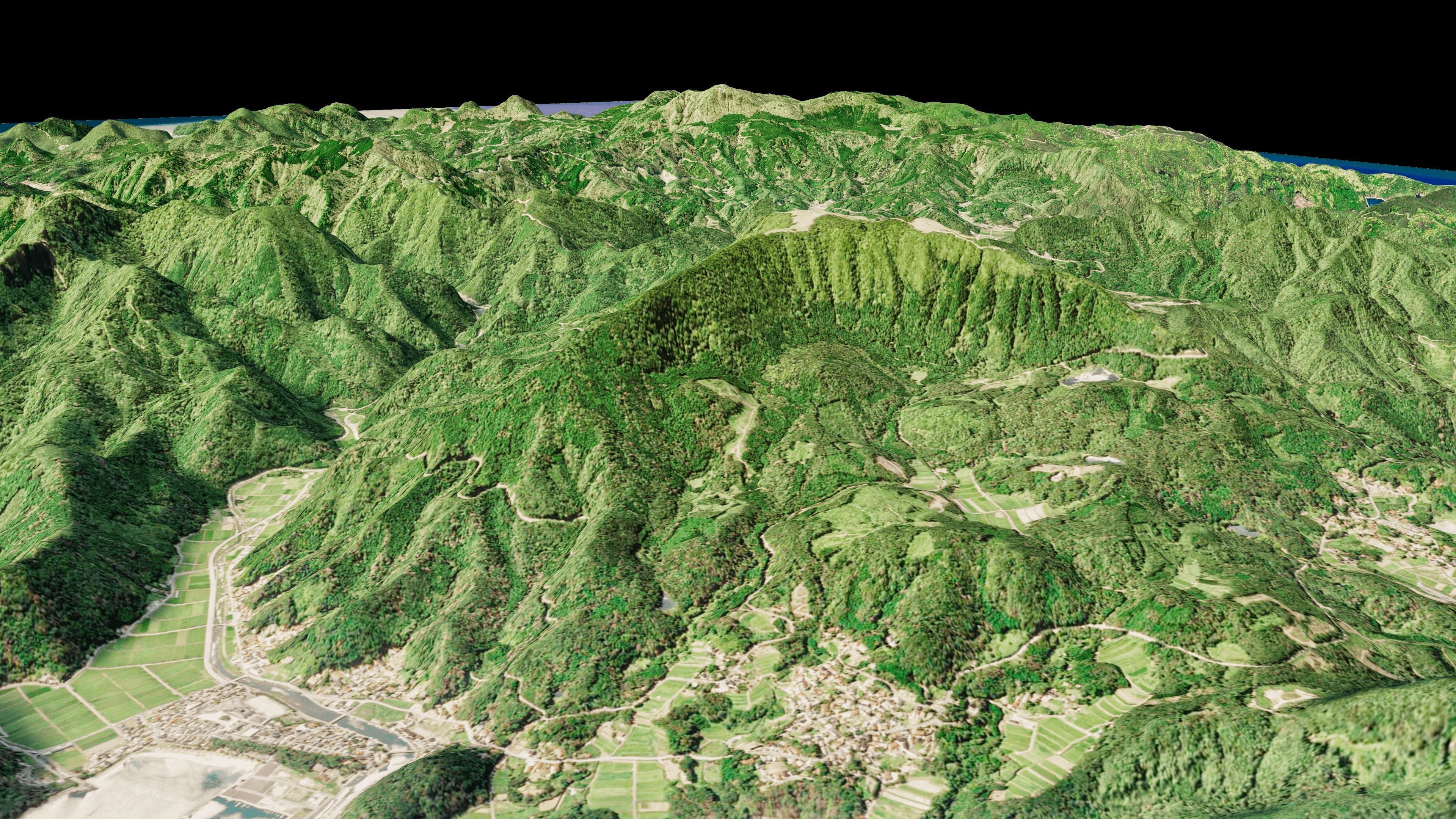 Dogojima island full 3d model terrain 3D model_8