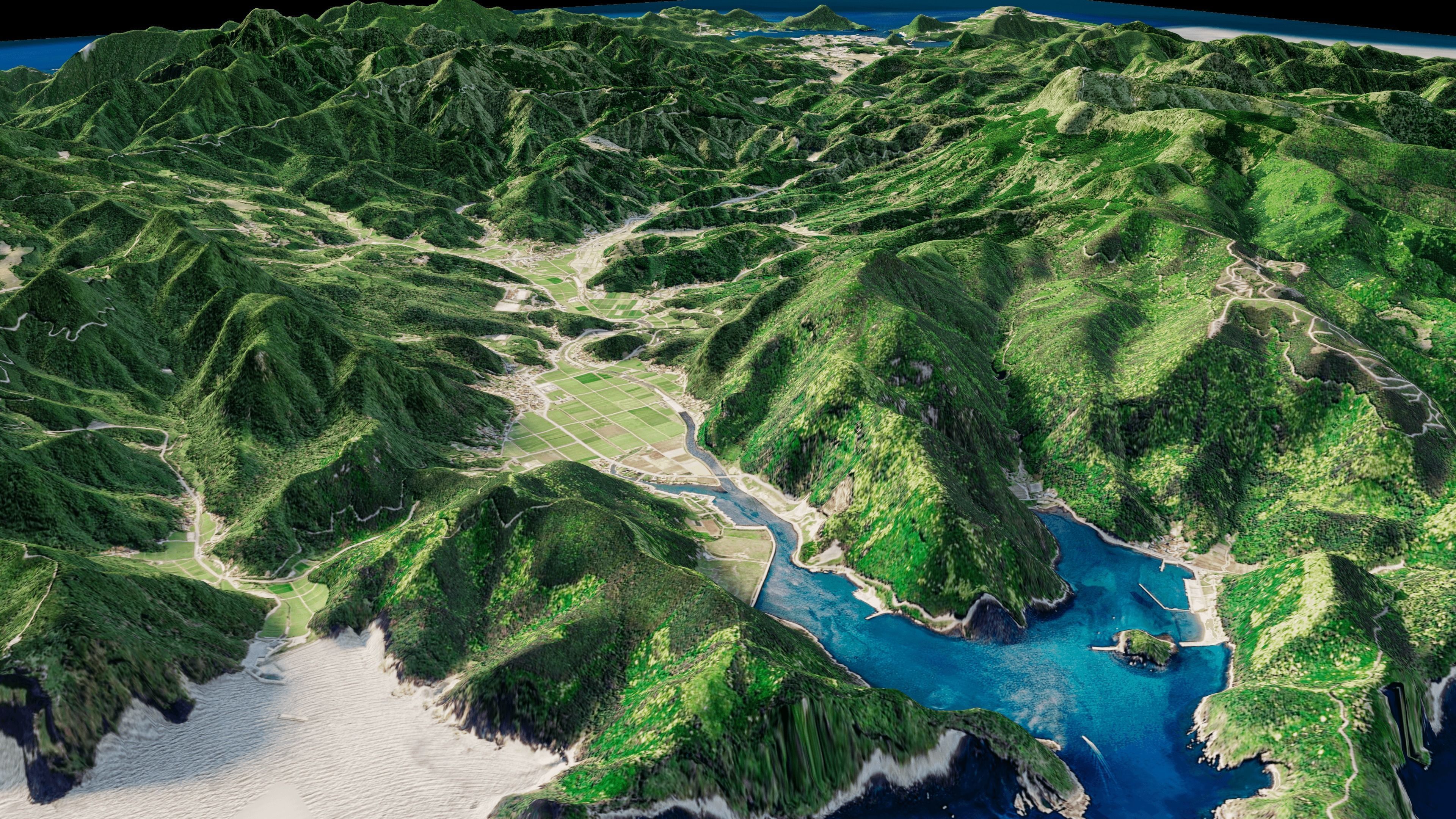 Dogojima island full 3d model terrain 3D model_15