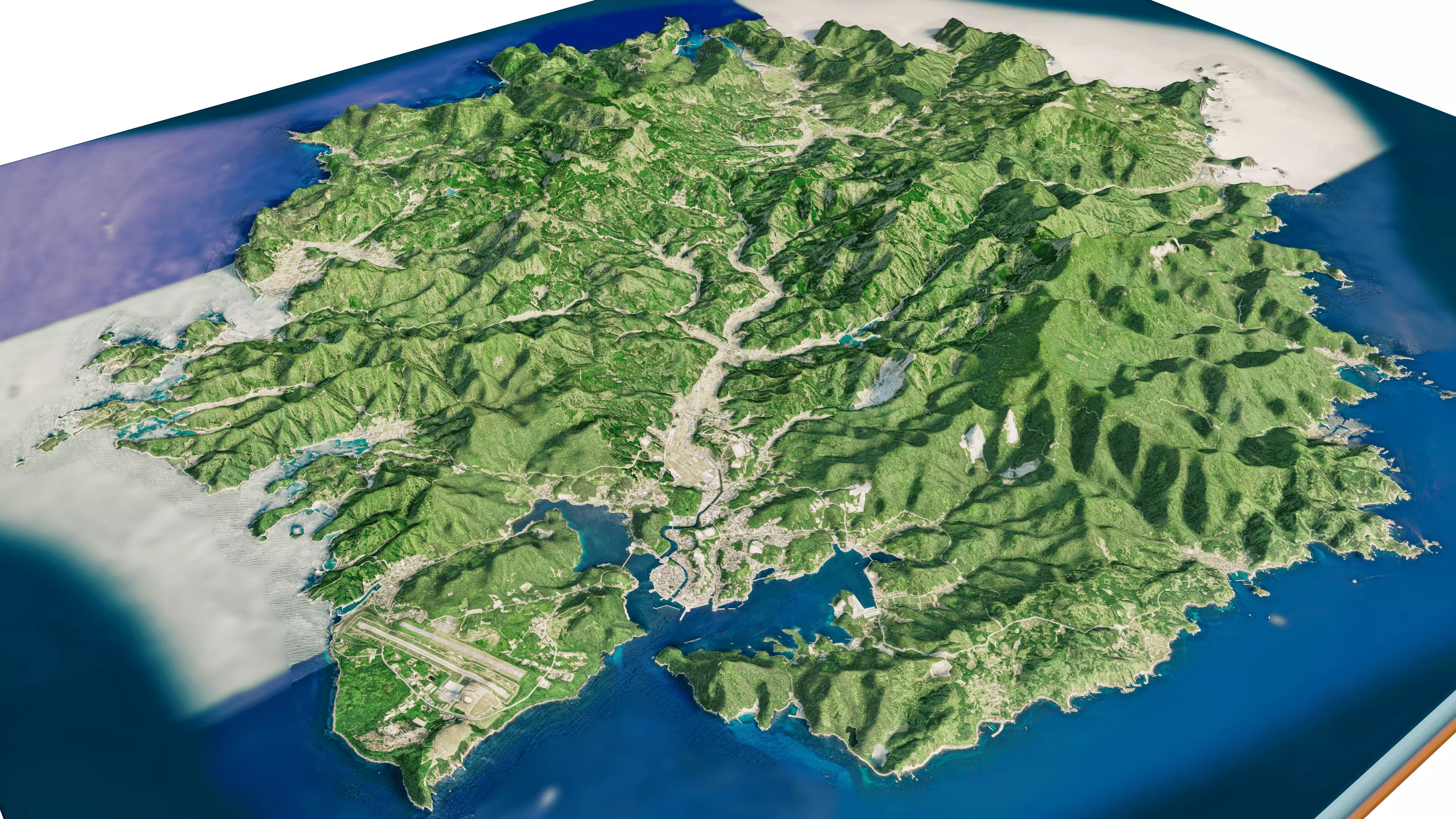 Dogojima island full 3d model terrain 3D model_0