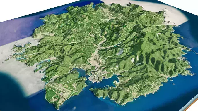 Dogojima island full 3d model terrain 3D model
