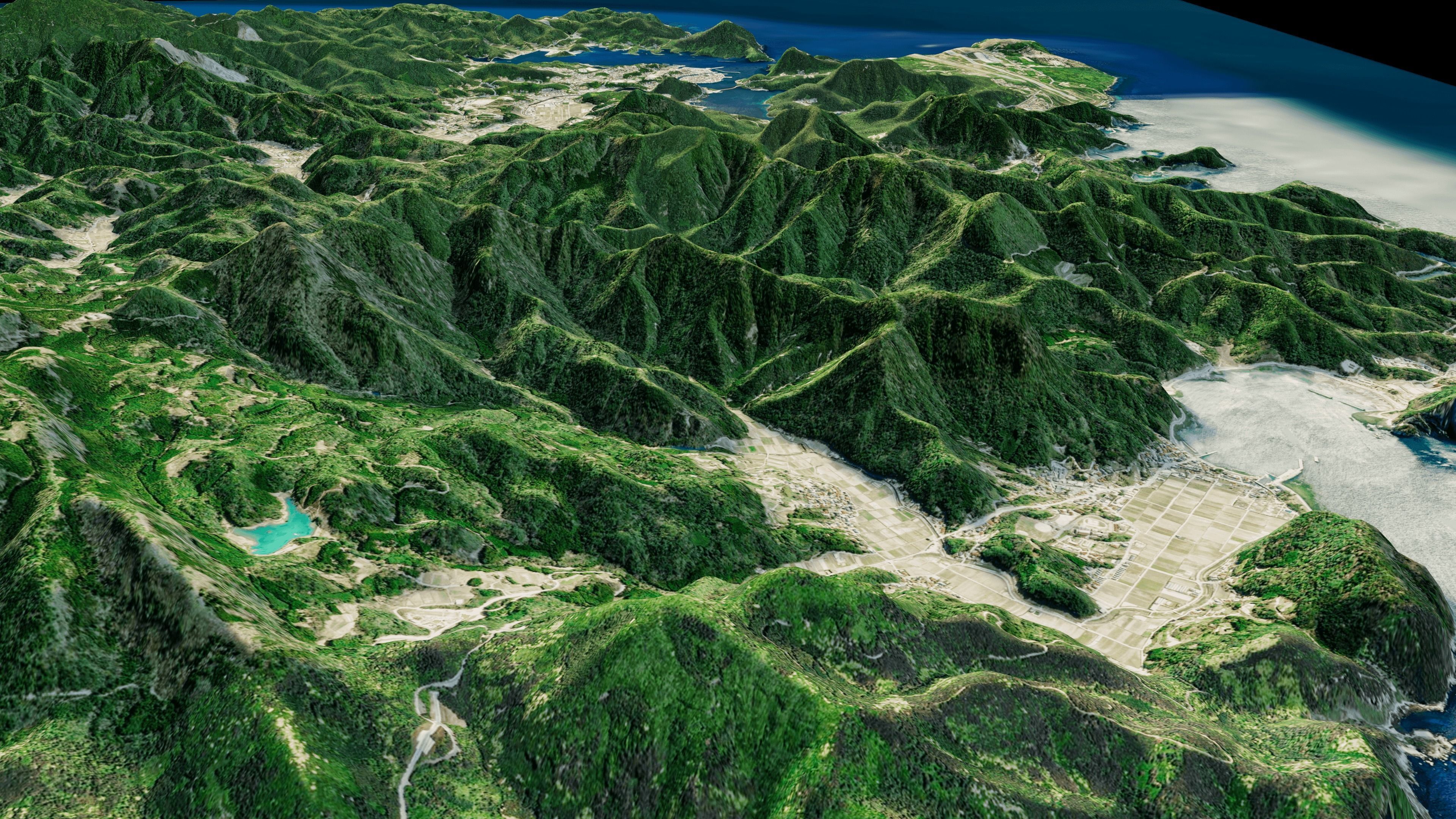 Dogojima island full 3d model terrain 3D model_10