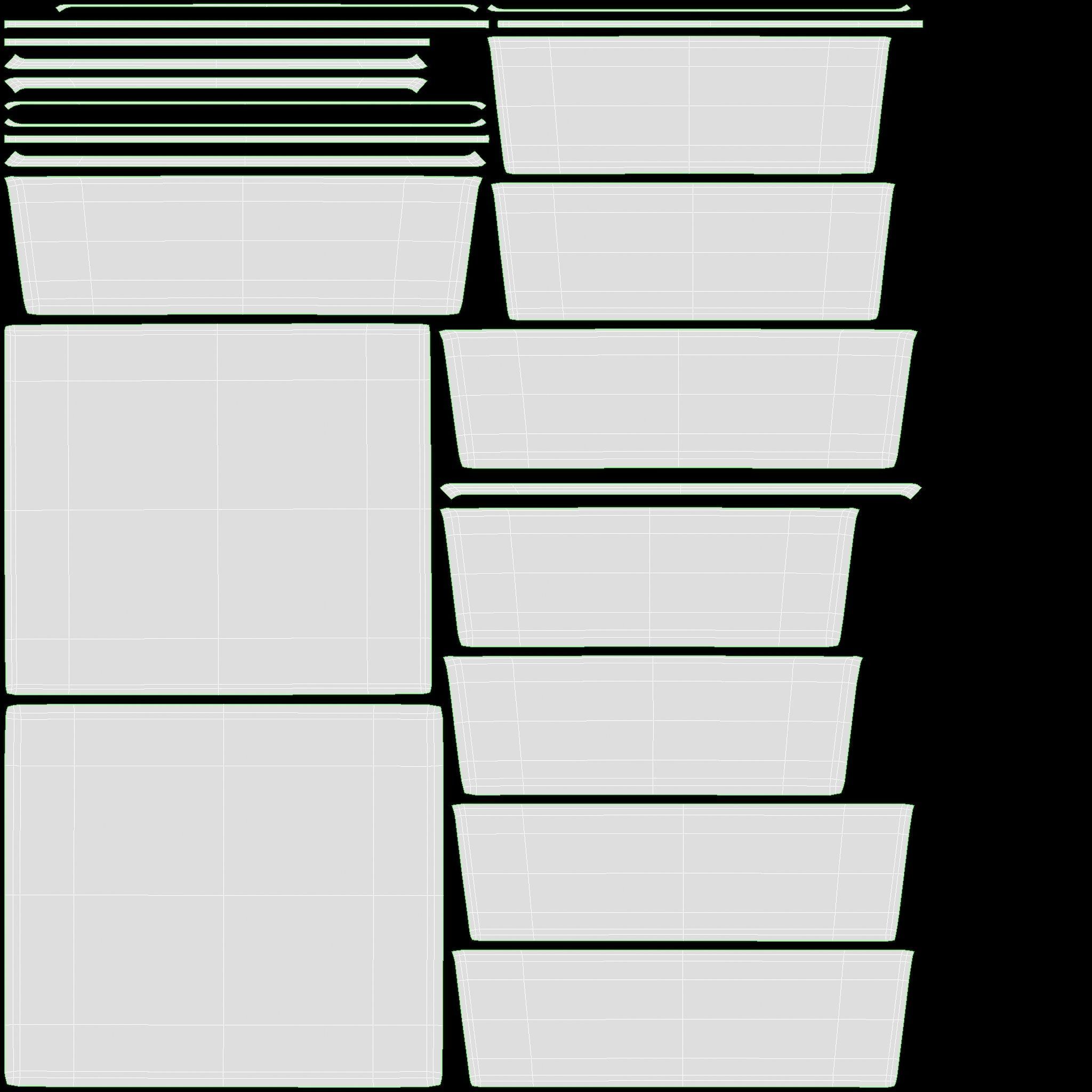 Popcorn Vintage Cart on Wheels with Shelf 3D model_17