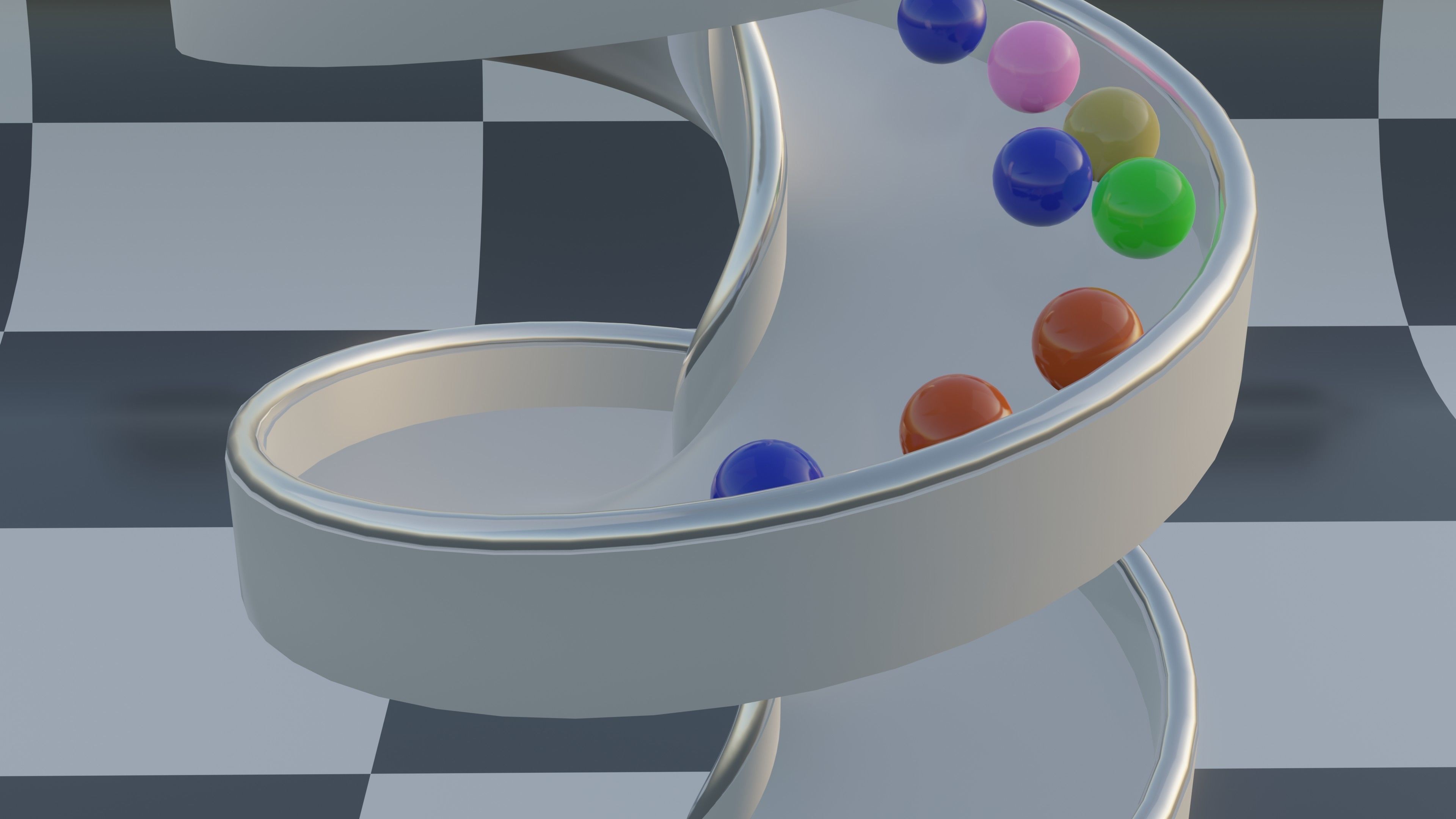 Ball rolling down 3D model_5
