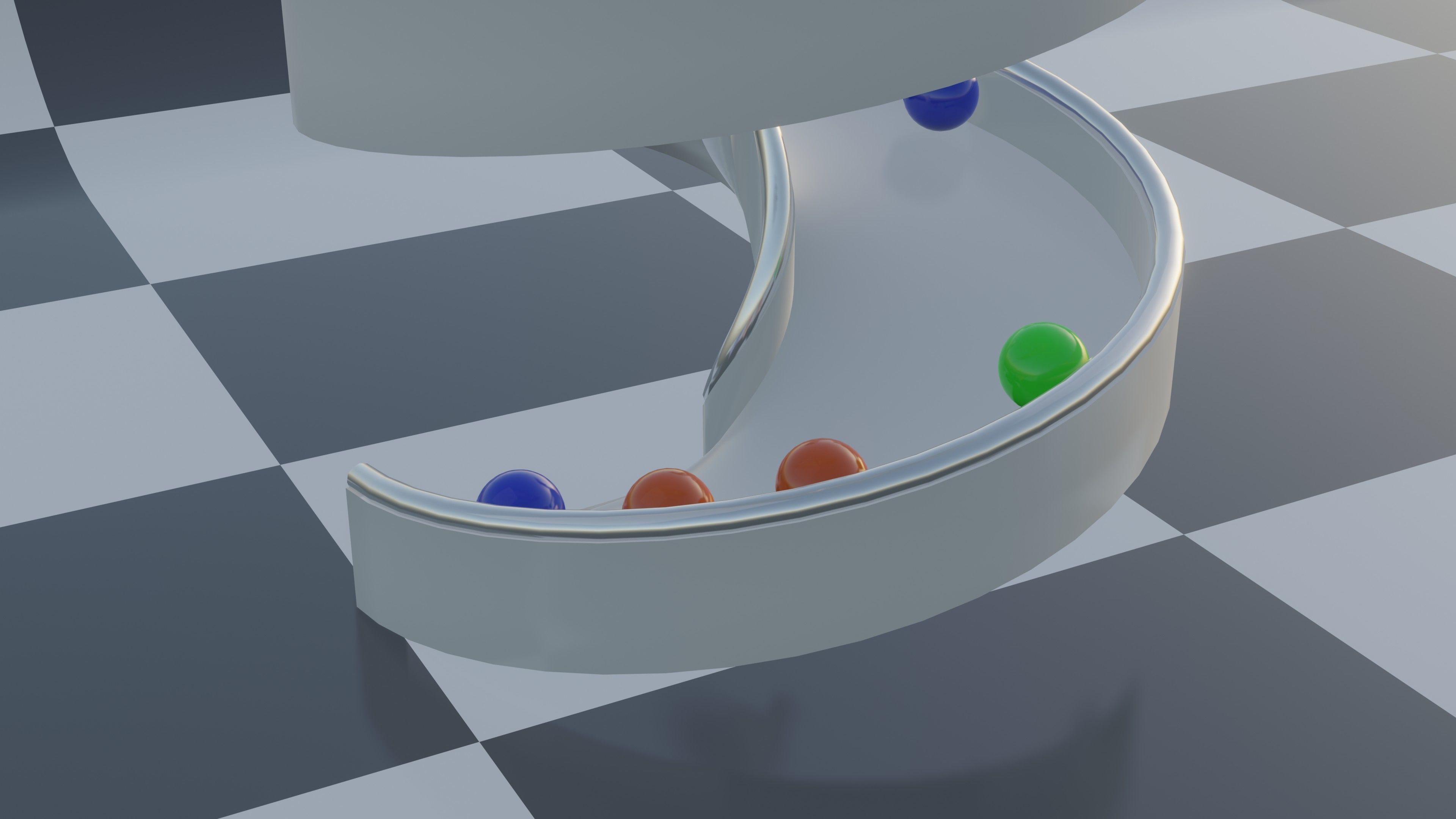 Ball rolling down 3D model_6