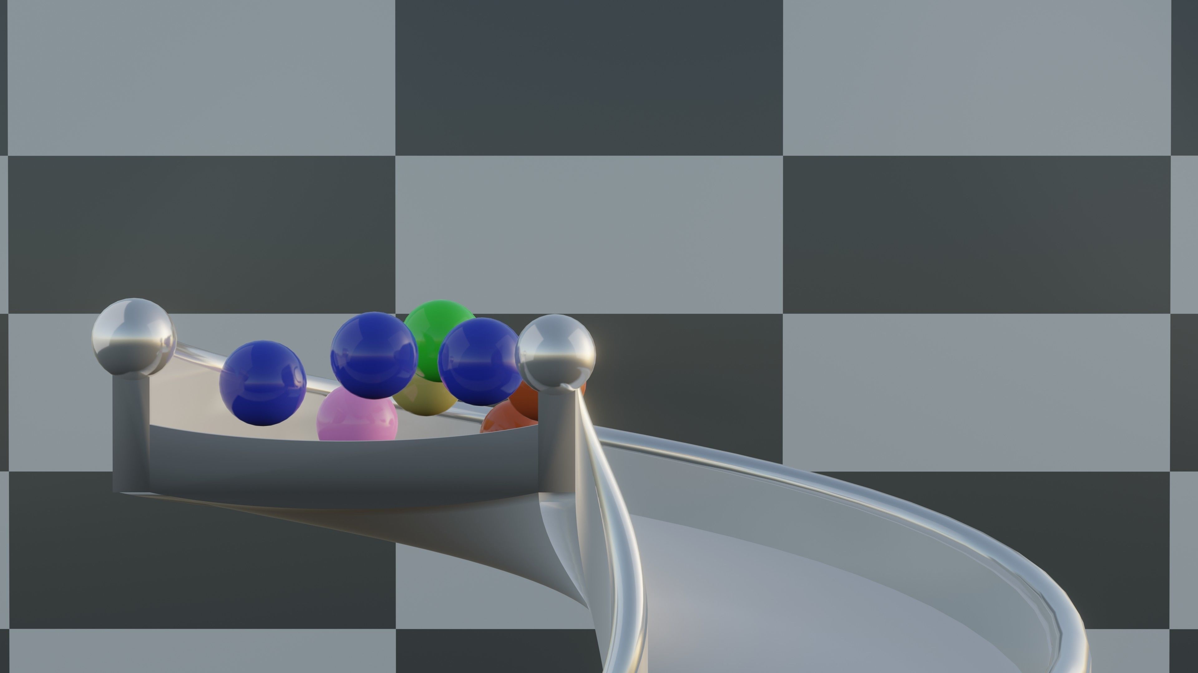 Ball rolling down 3D model_3