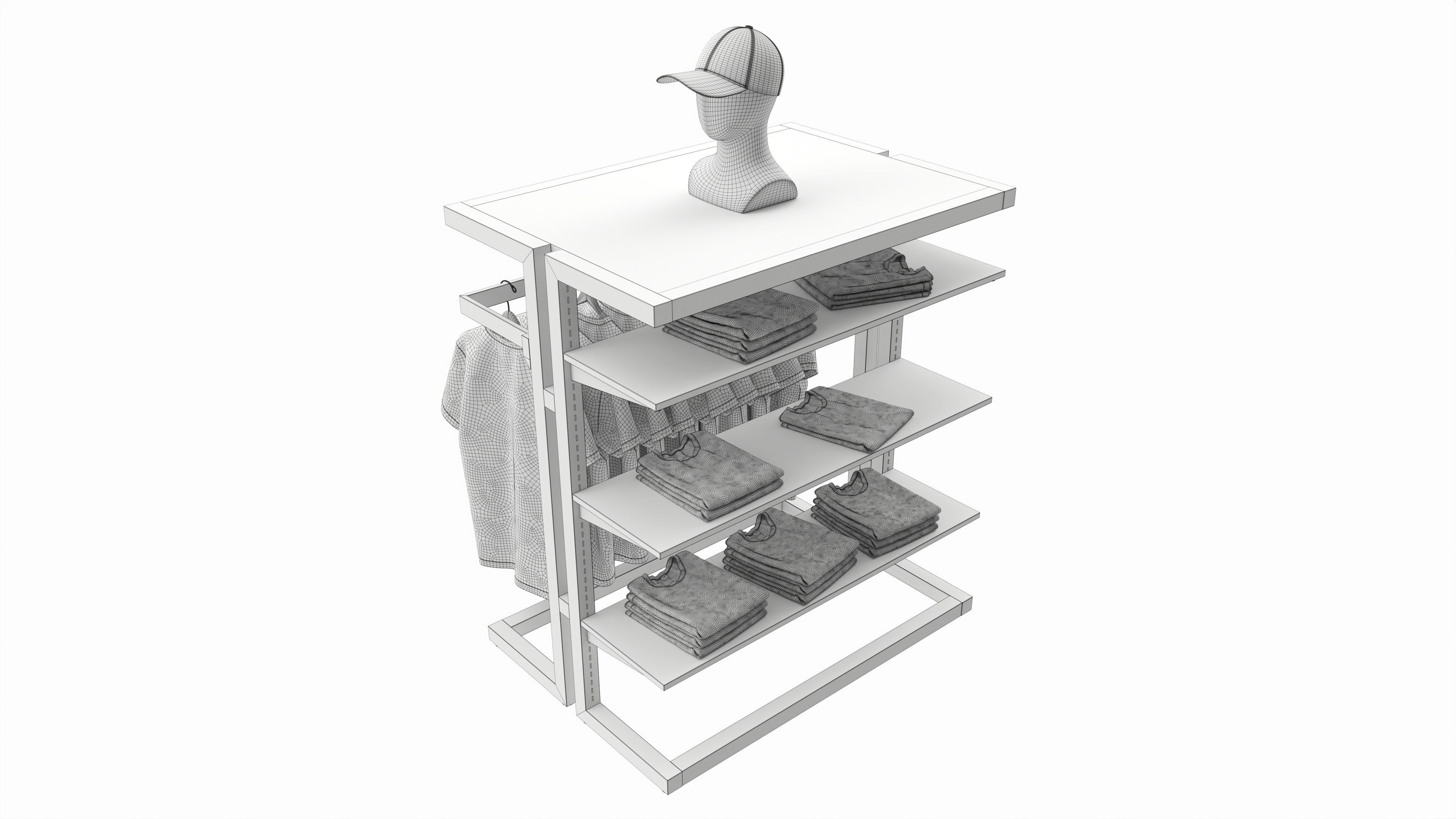 Store Island Merchandiser Display System 3D model_6
