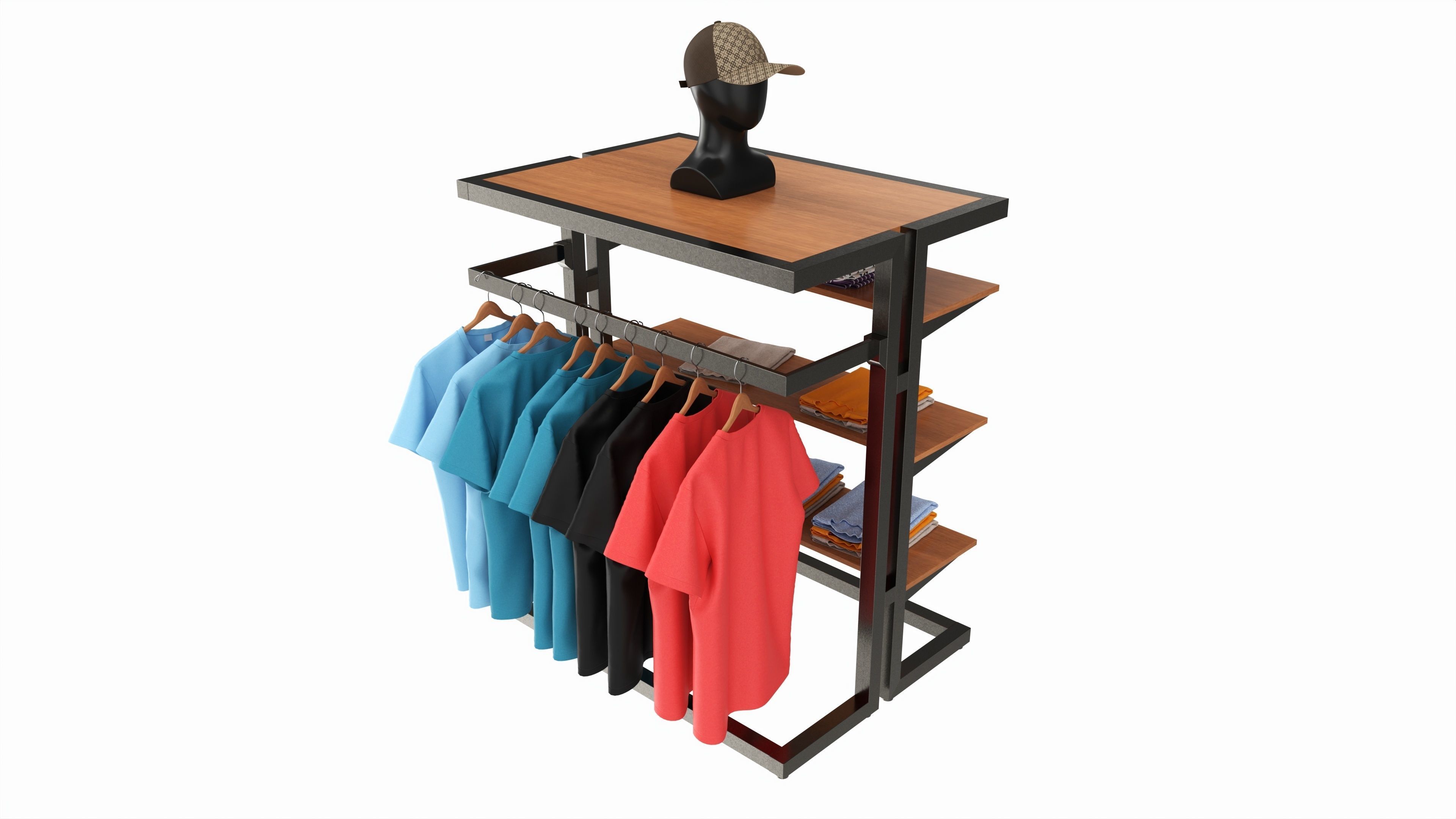 Store Island Merchandiser Display System 3D model_1