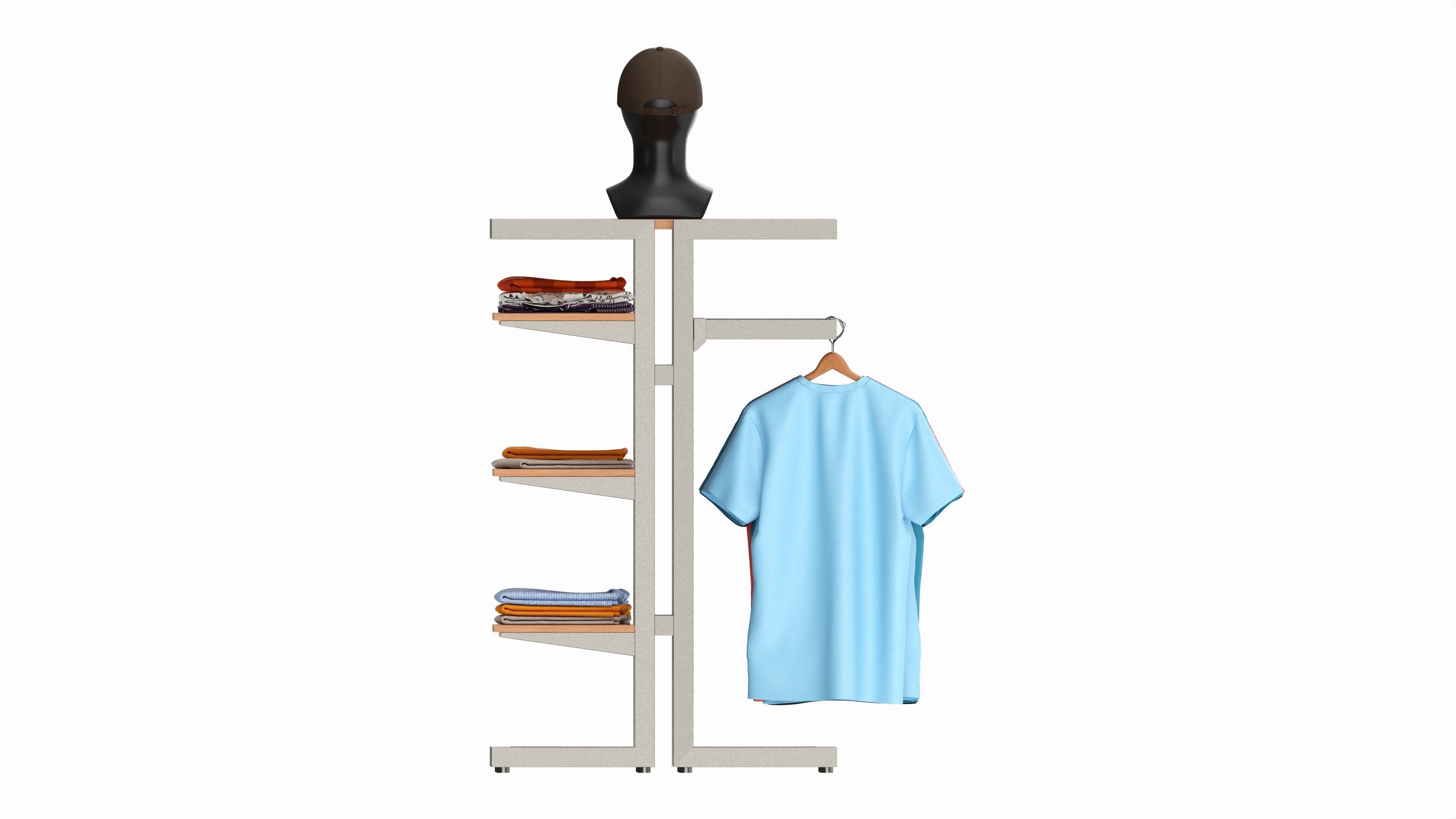 Store Island Merchandiser Display System 3D model_5