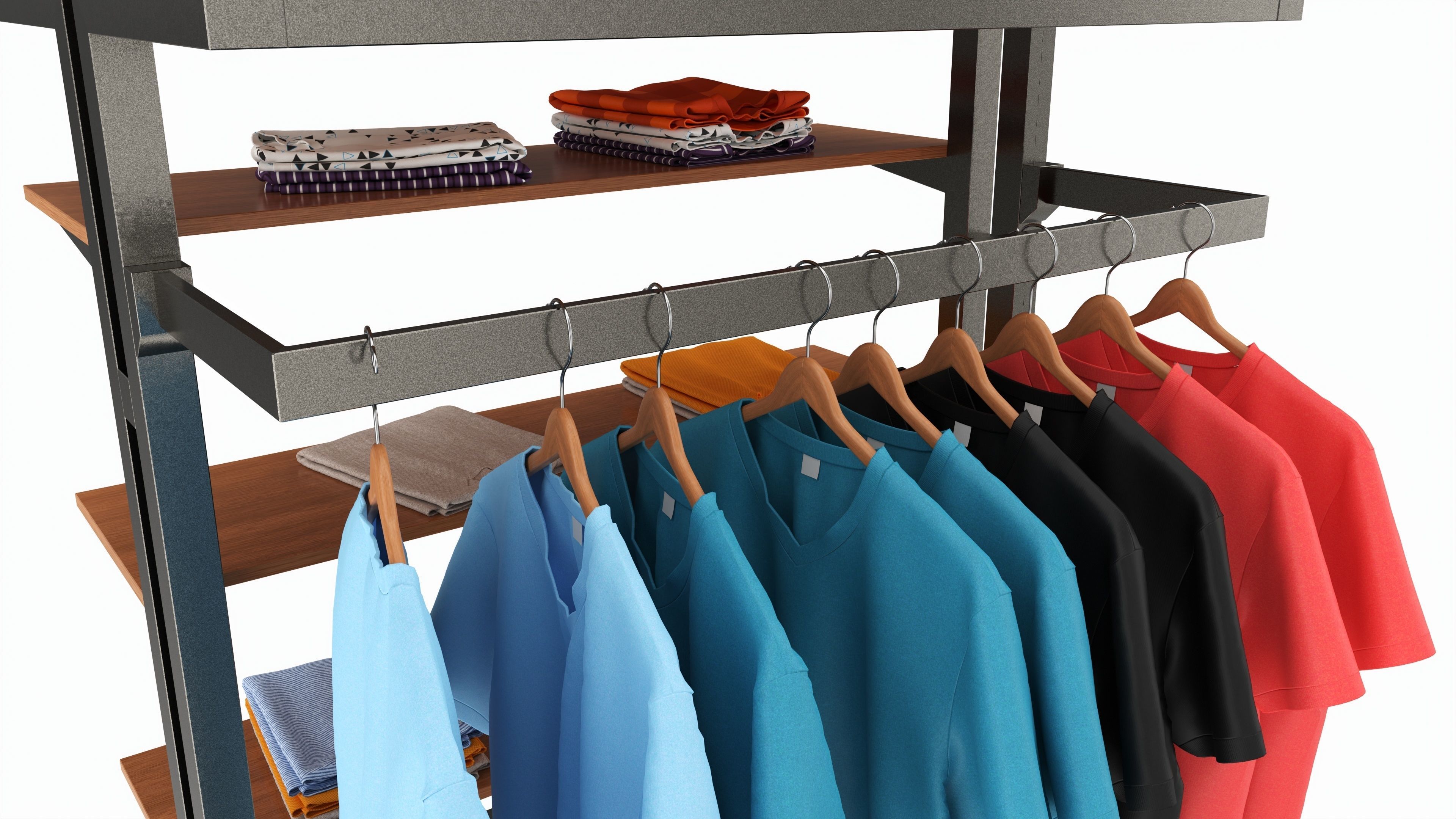 Store Island Merchandiser Display System 3D model_2