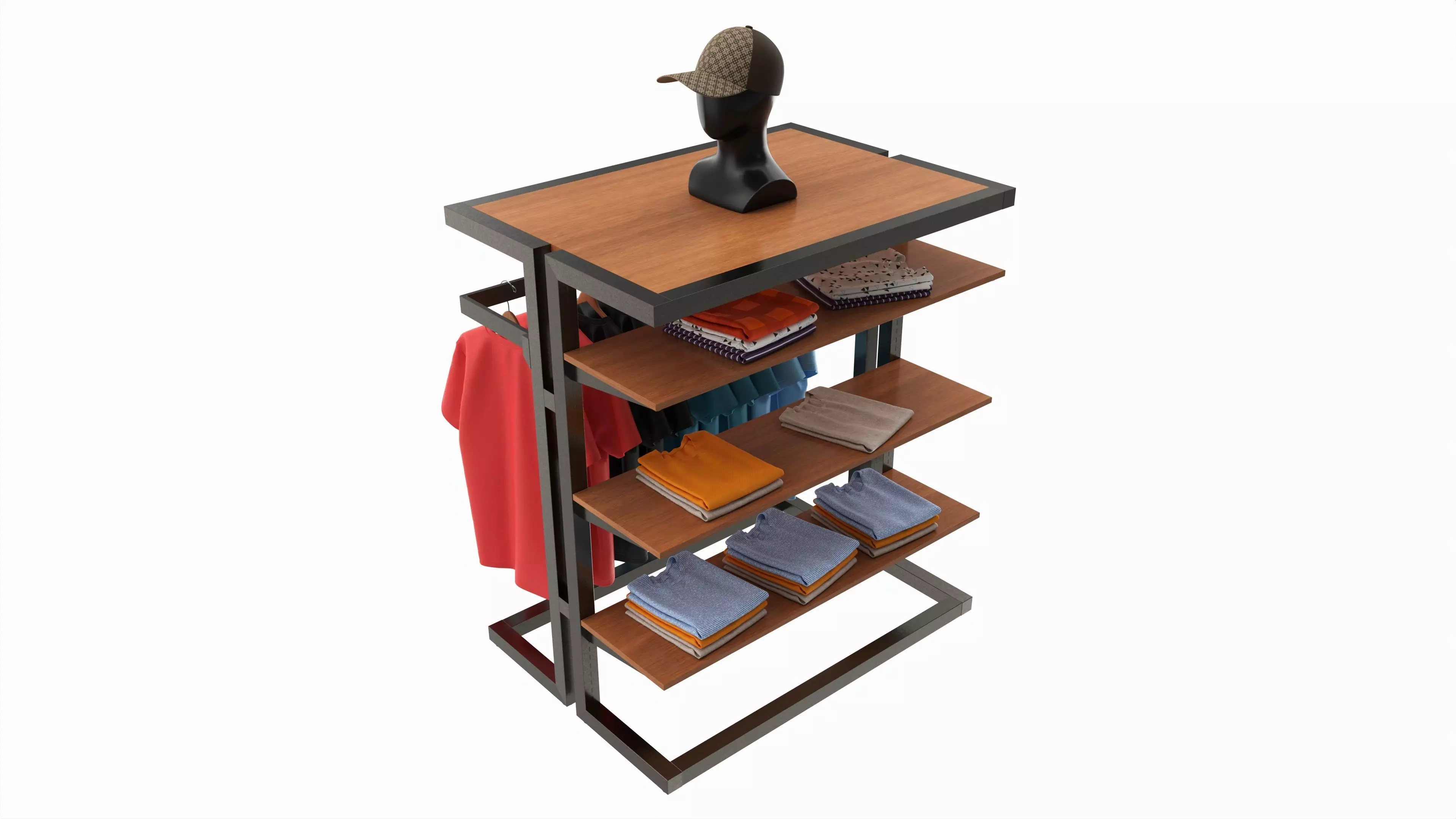 Store Island Merchandiser Display System 3D model_0