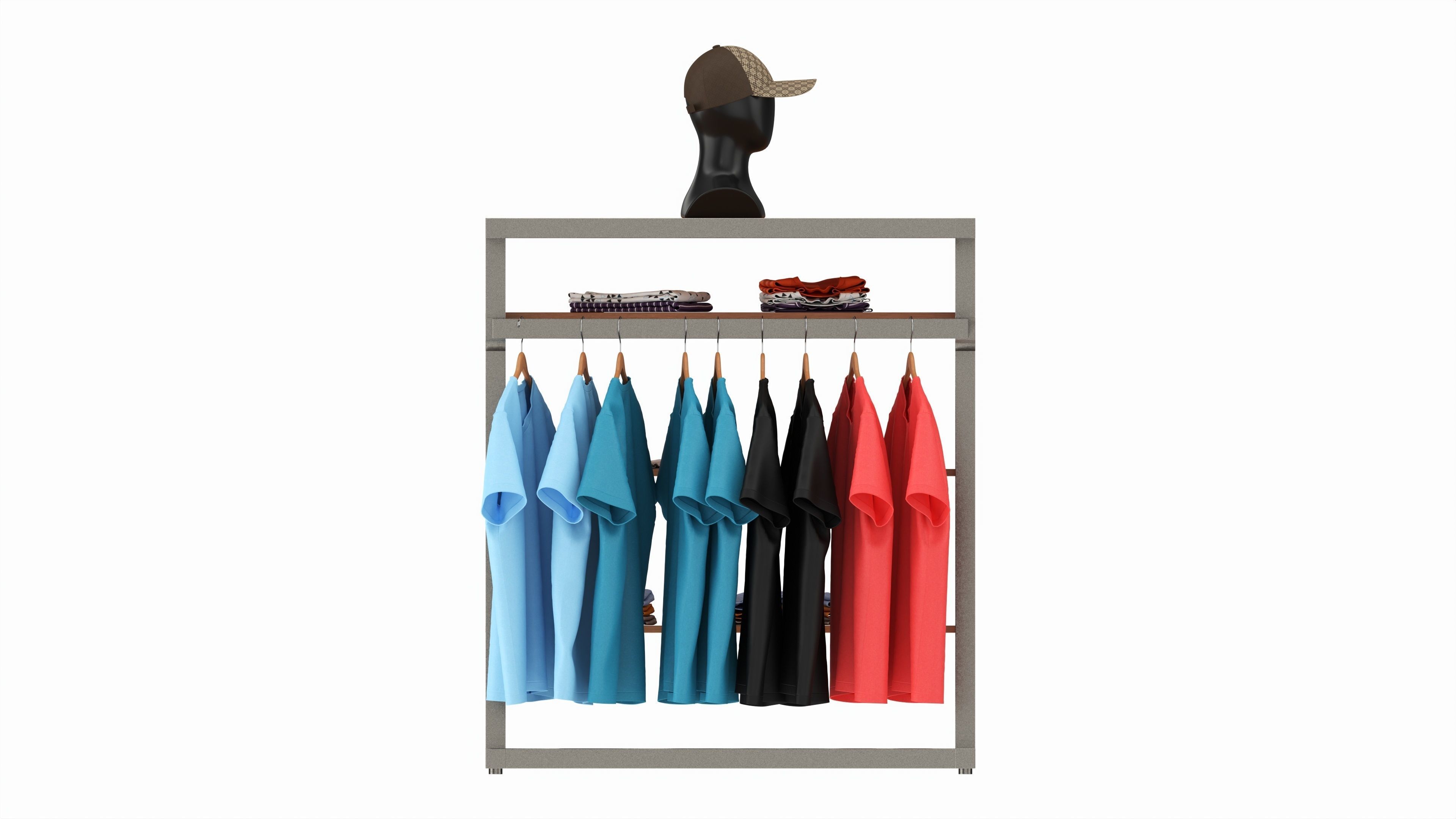 Store Island Merchandiser Display System 3D model_4