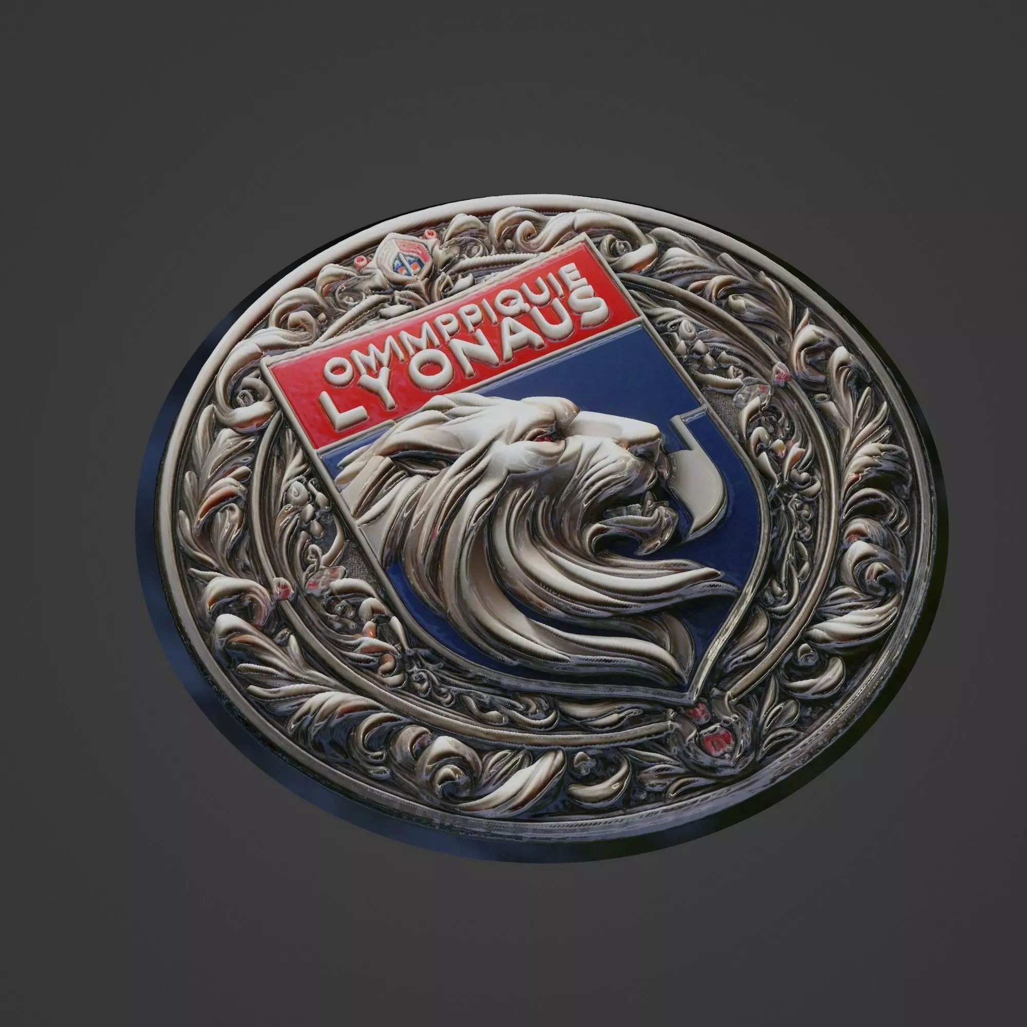 Olympic Lyon Football Medallion 3D print model