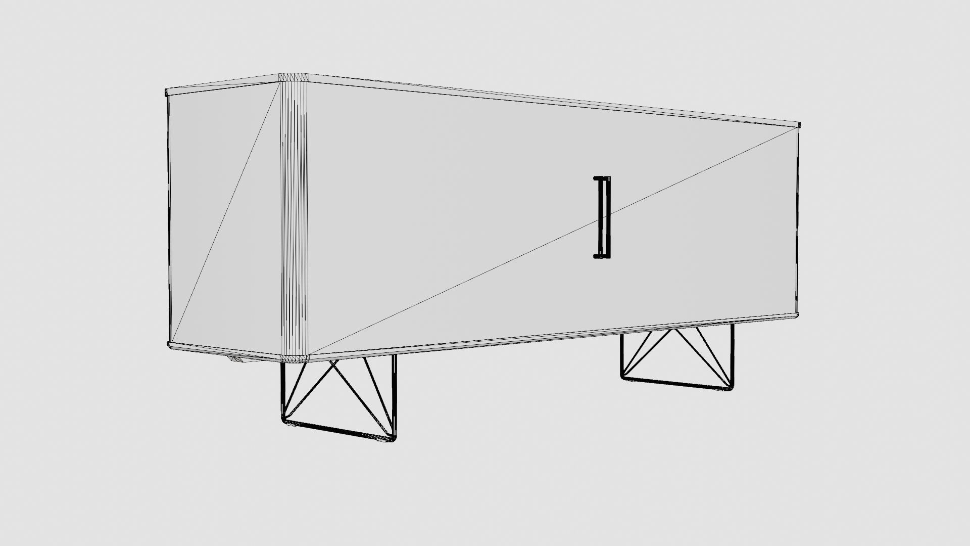 Naver AK 2730 Sideboard Low-poly 3D model_6