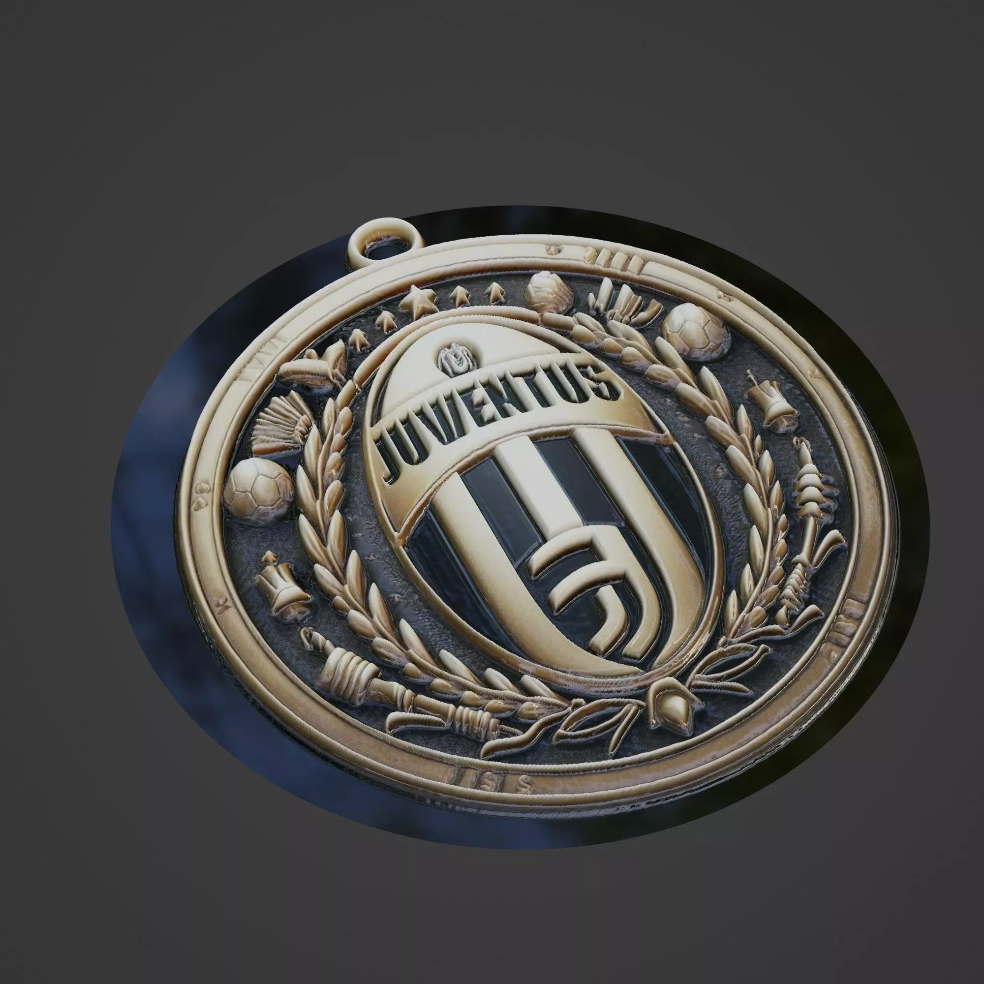 Juventus Football Medallion 3D print model