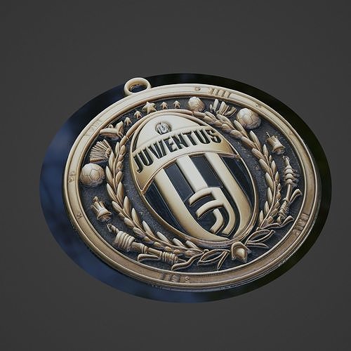 Juventus Football Medallion 3D print model