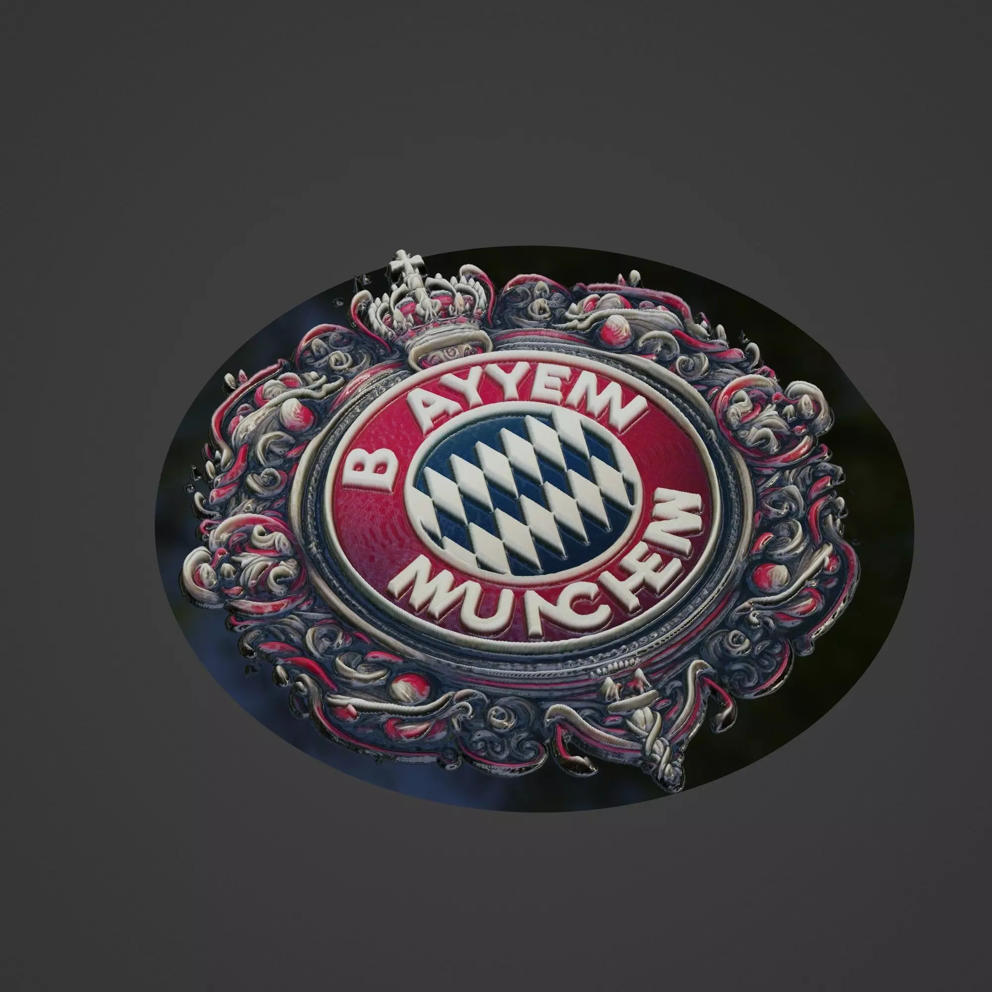 bayern munchen Football Medallion 3D print model