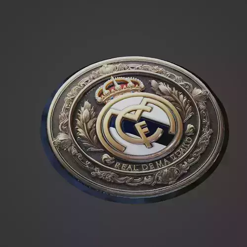 Real Madrid Football Medallion 3D print model