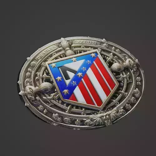 Atletico Madrid Football Medallion