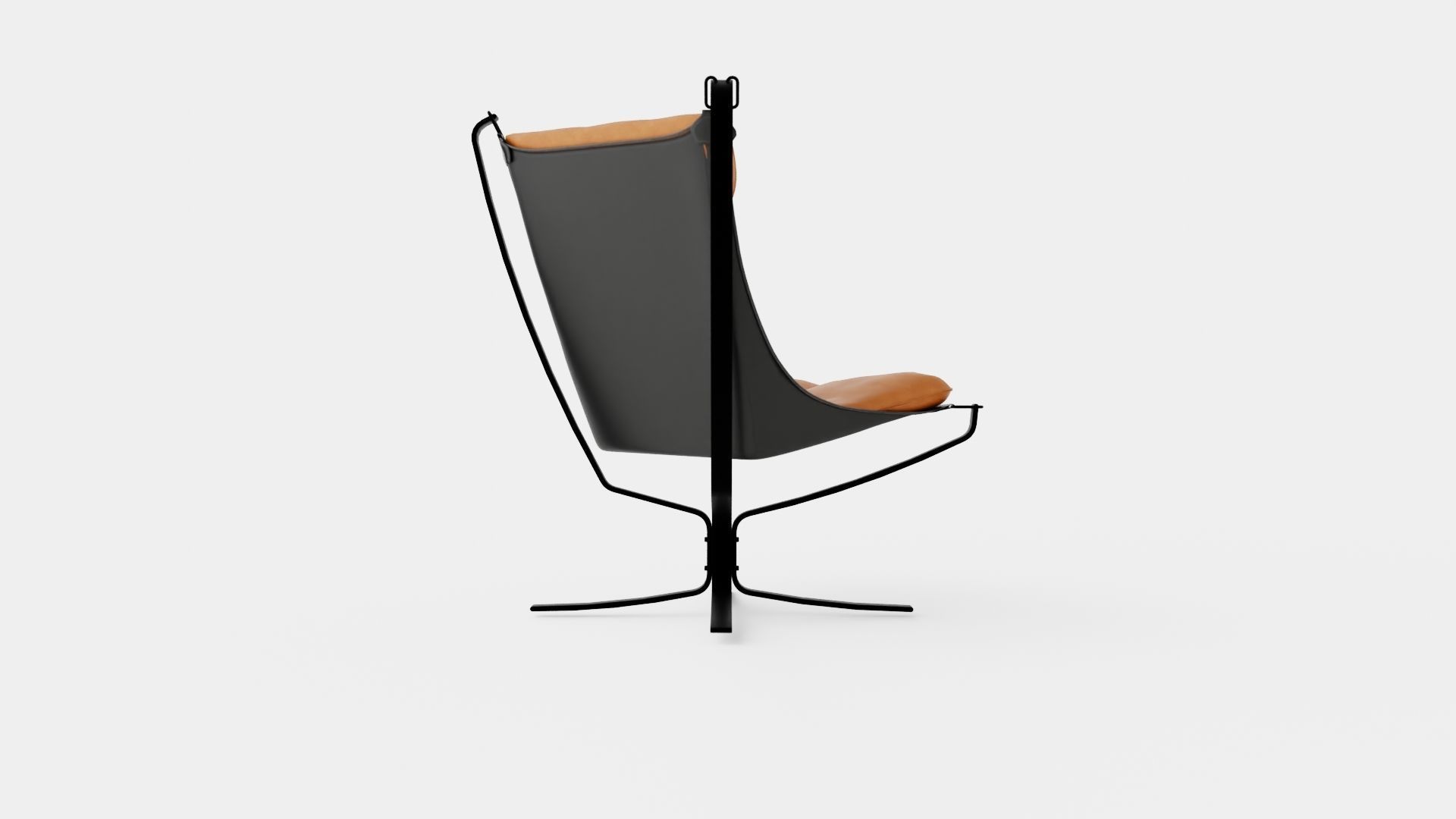 LK Hjelle Falcon First High Lounge Chair Low-poly 3D model_3