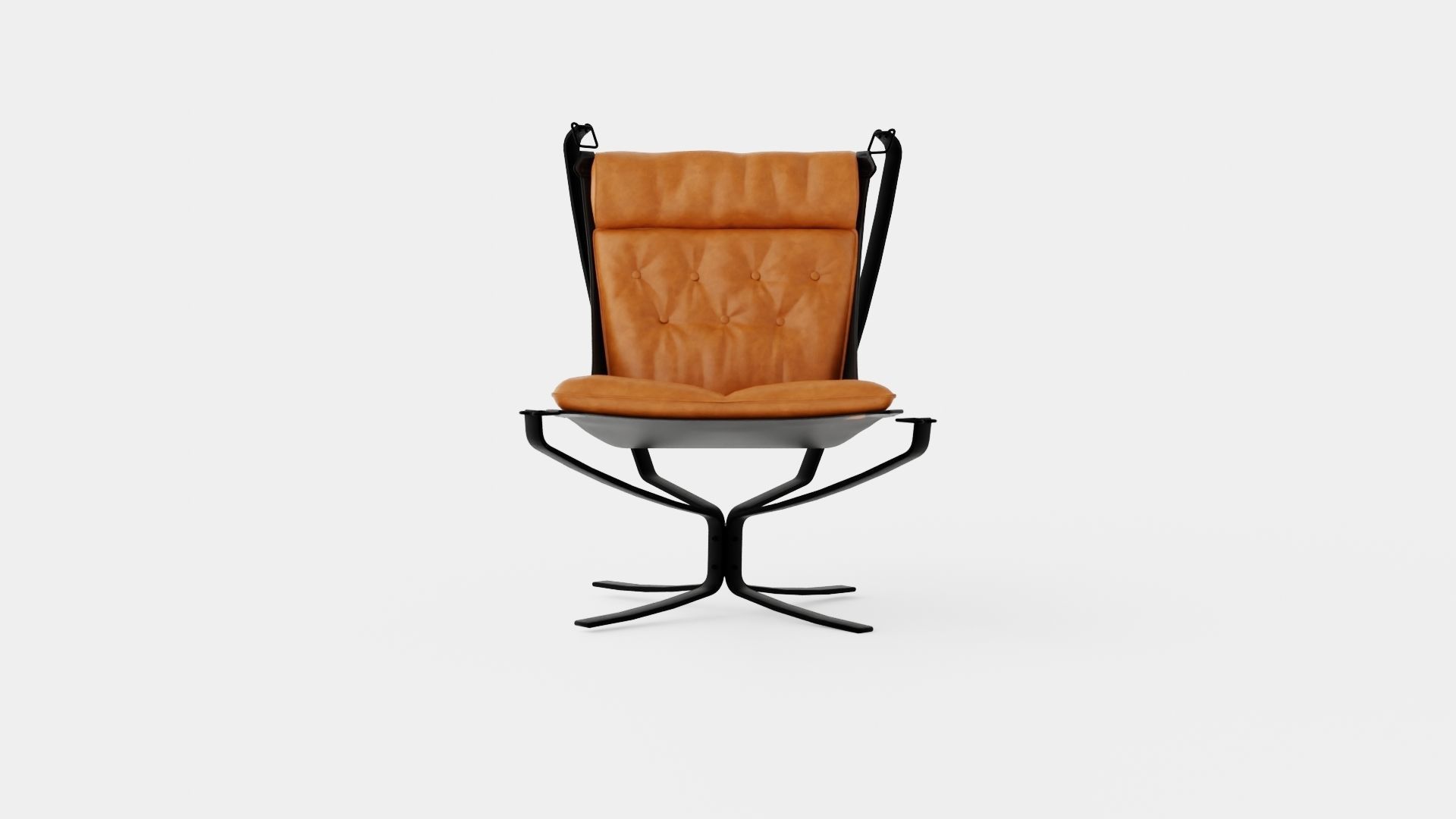LK Hjelle Falcon First High Lounge Chair Low-poly 3D model_1
