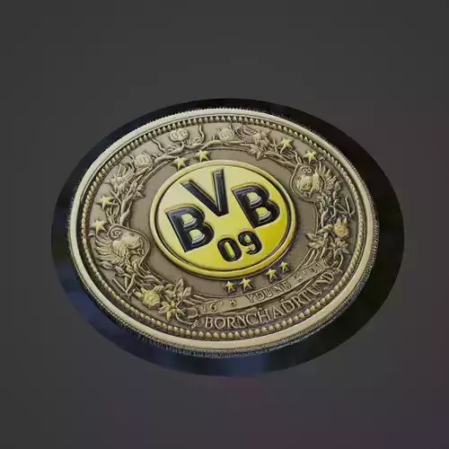 Borussia Dortmund Football Medallion