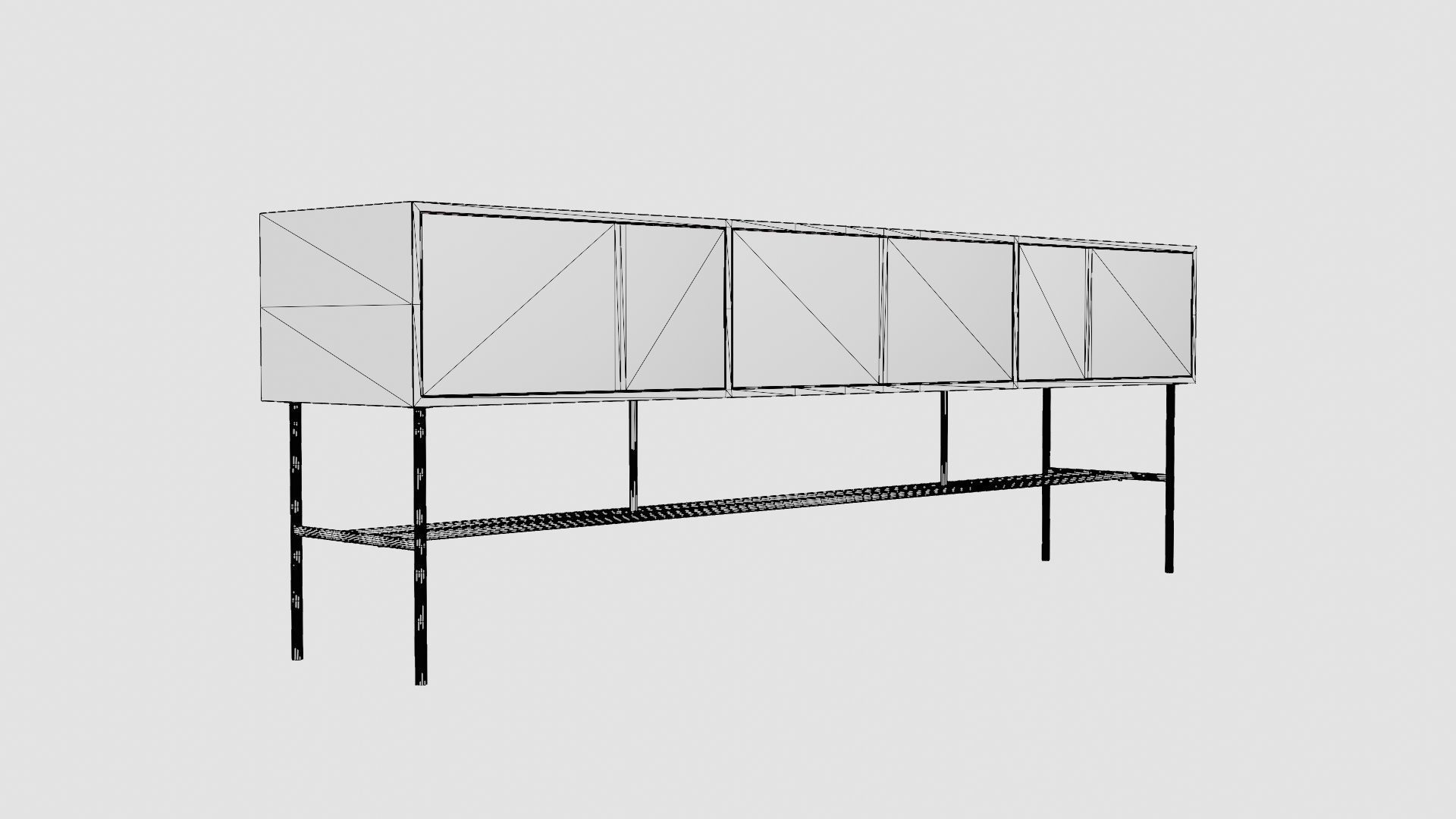 Lemus Home 1800 Bench Low-poly 3D model_7