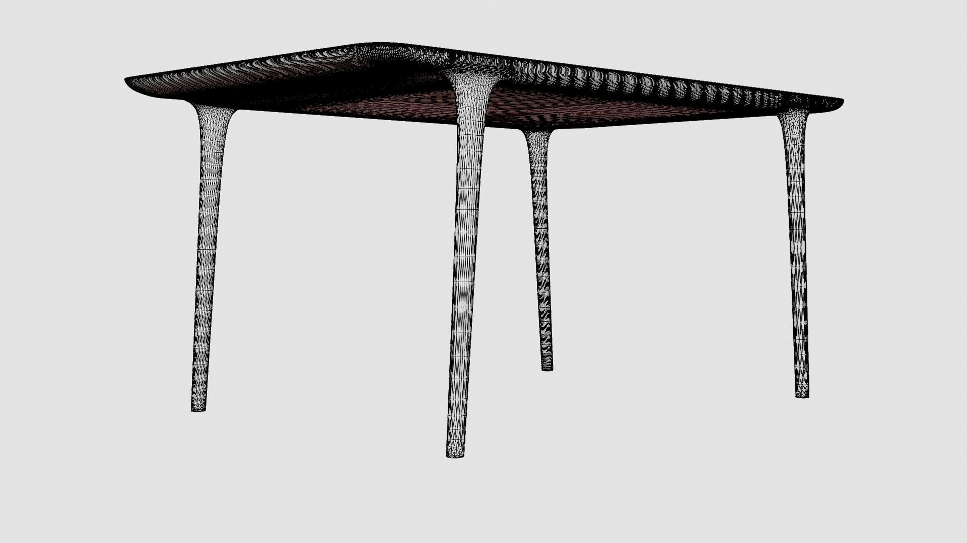 Gazzda Fawn 160 Dining Table Low-poly 3D model_7