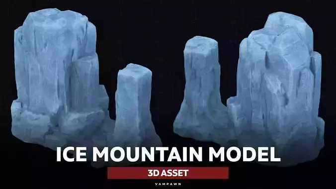 Ice Mountain 3D Model 