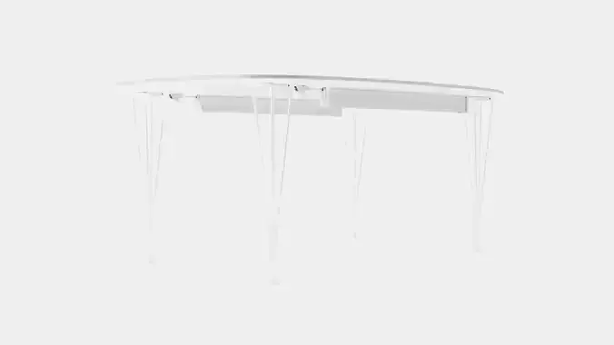 Fritz Hansen Super-Ellipse Table Low-poly 3D model