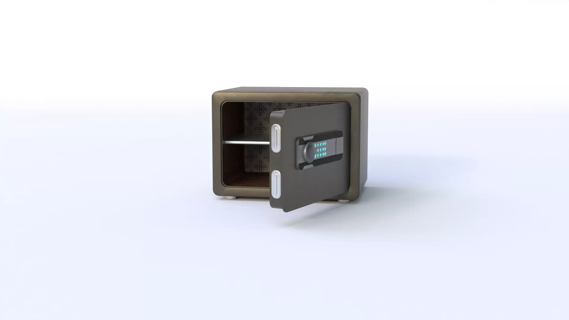 Safe Box Low-poly 3D model_0