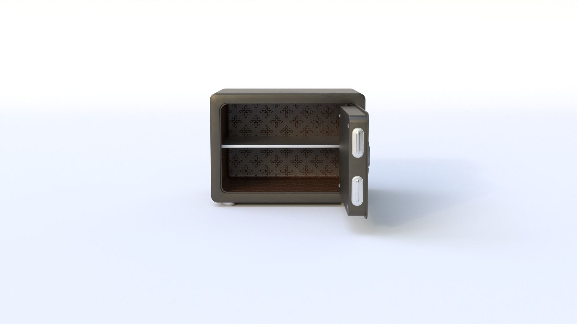 Safe Box Low-poly 3D model_3